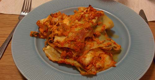 Cannelloni med grillad kyckling