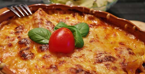 Lasagne med spenat och halloumi