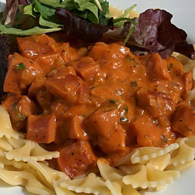 Chorizo stroganoff